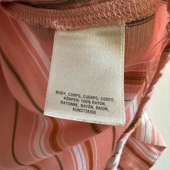 Anthropologie Maeve Pink Brenda Striped Balloon Sleeve Blouse size XS EUC - Picture 7 of 8